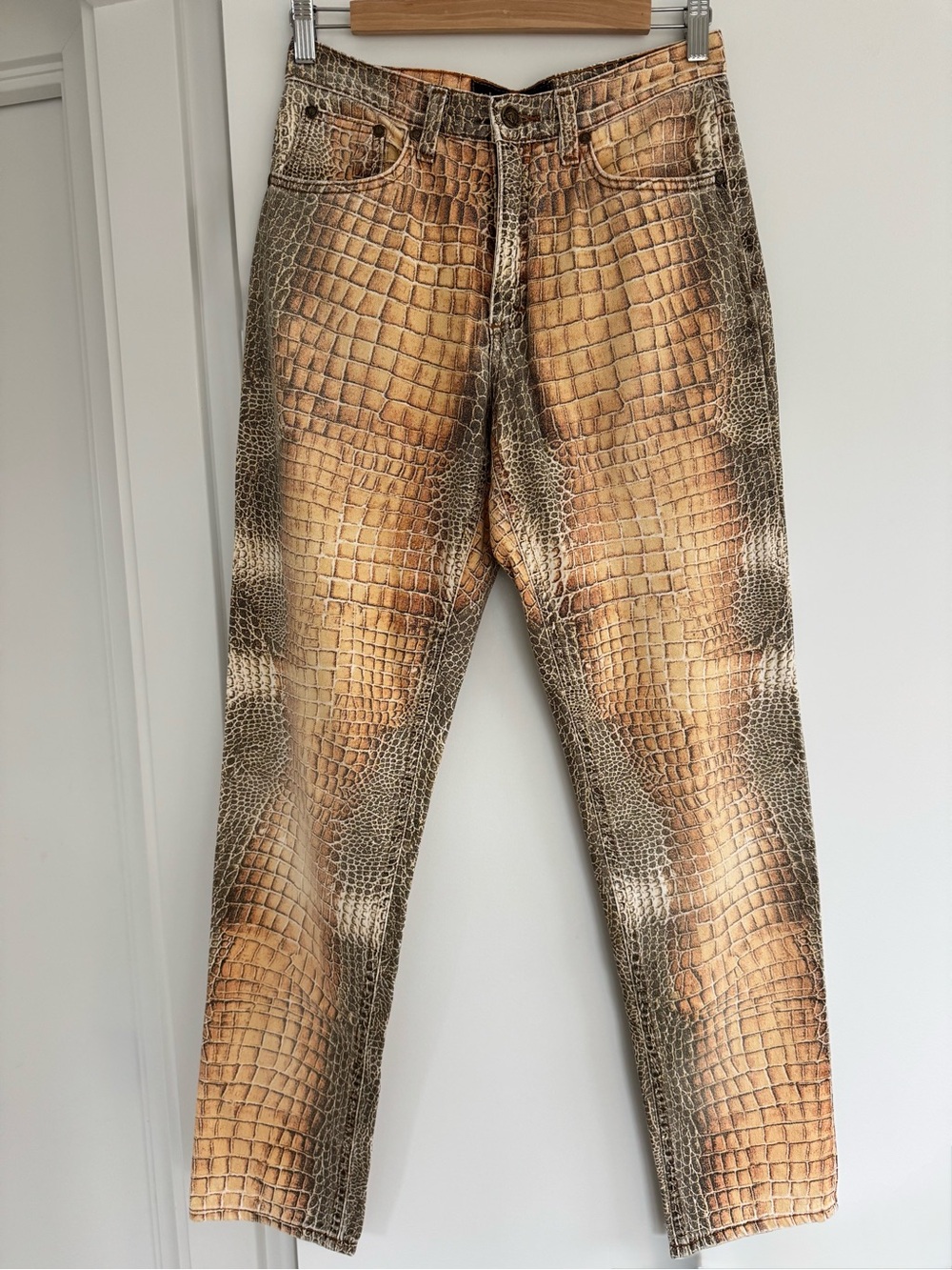 Vintage Roberto Cavalli Crocodile/Aligator Animal Print Jeans
